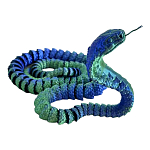 Антистресс 3D Змея подвижная (32см) сине-зеленая