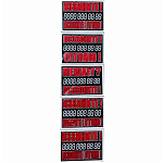 Пластиковая вставка "Отгоню! + номер телефона", малая, 9 х 7,5 см   6969896