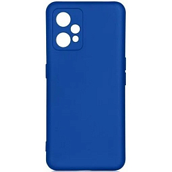 Силиконовый чехол DF для Realme 9 Pro Plus DF rmOriginal-21 (blue) с микрофиброй