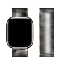 Металлический ремешок HOCO WA03 Simple beauty для APPLE Watch 42/44/45/49mm, графитовый, миланская петля