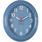 Часы настенные РУБИН "Легкость"овал 22,5х26,5см, корпус синий (2623-012)