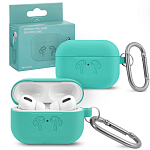 Силиконовый кейс для AirPods Hang Silicon Сase с карабином HF mint green
