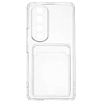 Задняя накладка ZIBELINO Silicone Card Holder для Honor X7A 4G (прозрачный) защита камеры