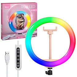 Светодиодное кольцо-подсветка 26см 10" SL-R26 RGB PINK