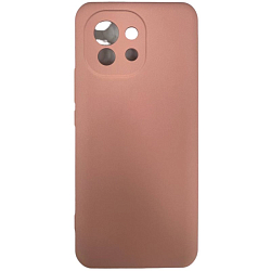 Задняя накладка SILICONE COVER для Xiaomi Mi 11 пудровый