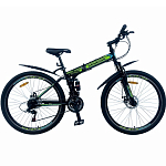 Велосипед TORRENT GENESIS, Черный, салатово-бирюзовый/матовый (рама сталь 17", внедорожный, 21 скорость, колеса 29д.)