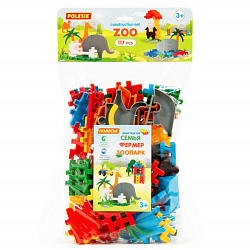 Конструктор ПОЛЕСЬЕ Зоопарк , 117 эл.