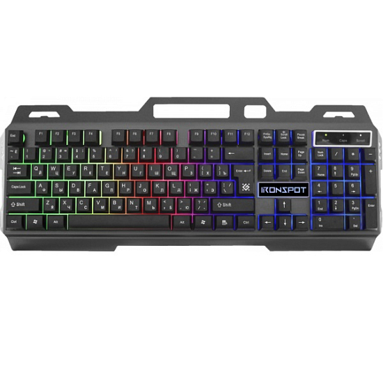 Клавиатура DEFENDER IronSpot, GK-320L, чёрный