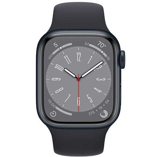 Часы Apple Watch Series 8 GPS, 41 мм, (MNP53) Midnight, Sport Band (LL)