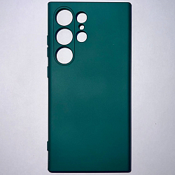 Задняя накладка ZIBELINO Soft Case для Samsung Galaxy S24 Ultra (темно-зеленый)