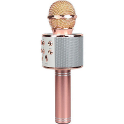 Микрофон БП Караоке WS-858/C-335 (розовая)