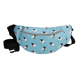 Поясная сумка на молнии Собачки цвет голубой 9556633