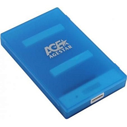 Внешний корпус 2.5" SATAIII HDD/SSD AgeStar 3UBCP1-6G (BLUE) USB 3.0, пластик, синий, безвинтовая конструкция