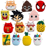 Силиконовый чехол NONAME для AirPods 1/2, мультяшки (Микс)