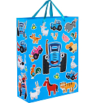 Пакет подарочный, 31 х 40 х 11.5 см, упаковка, Синий трактор 9240289