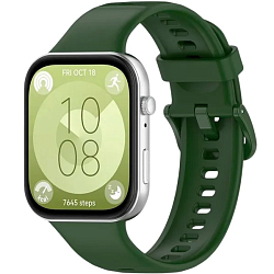 Силиконовый ремешок для HUAWEI Watch fit 3 армейский зеленый