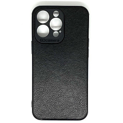 Задняя накладка MOBIS для iPhone 13 Pro под кожу (Черный)