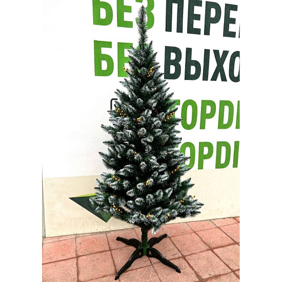 Ель новогодняя искусственная с золотыми шишками 150 см DyliuK & C