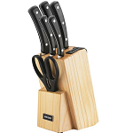 Набор ножей NADOBA, серия HELGA (5шт+ блок для ножей с ножеточкой)