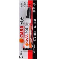 Супер-клей СИЛА 505 3 гр BL-12 (288/576/18432)