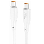 Кабель Type-C <--> Type-C  2.0м HOCO X93 Force, белый, 3A, PD60Вт