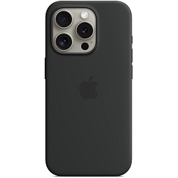 Задняя накладка LEATHER CASE Magsafe для iPhone 15 Pro Black (с LOGO)