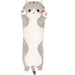 Мягкая игрушка «Котик», толстый, 110 см, цвет серый 10126916