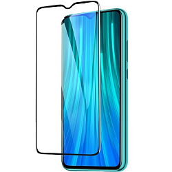 Противоударное стекло MTB Super-D для Xiaomi Redmi Note 8T черное тех. пак