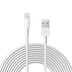 Кабель USB <--> Iphone 5/6/7  3м белый в техпаке