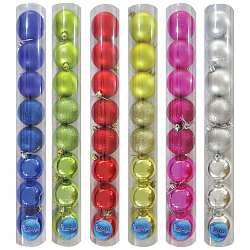 Набор шаров 6 см, 8 шт, цвет: в ассортименте SYCB17-613 арт.003402