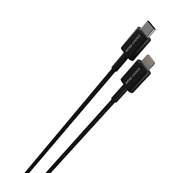 Кабель Lightning <--> Type-C  1.0м MORE CHOICE Black, PD30W