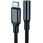 Переходник Jack 3.5 >--> Lightning WALKER WA-030 черный, в коробке