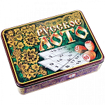 Игра настольная Лото, Десятое королевство, "Русские узоры", жестяная коробка 01776