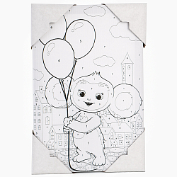 Картина по номерам с подрамником «Чебурашка с шарами», 20×30 см 10918764