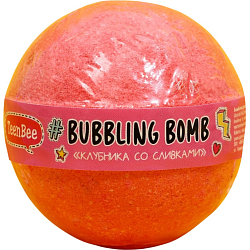 Бомбочка для ванны TeenBee аромат клубники со сливками 120 г