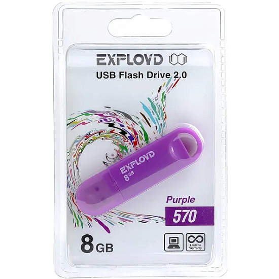 USB  8Gb Exployd 570 пурпурный
