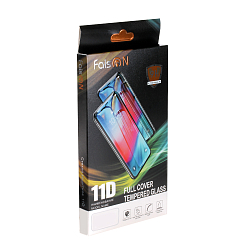 Противоударное стекло 11D FAISON для XIAOMI Redmi 7 черное, Full Cover