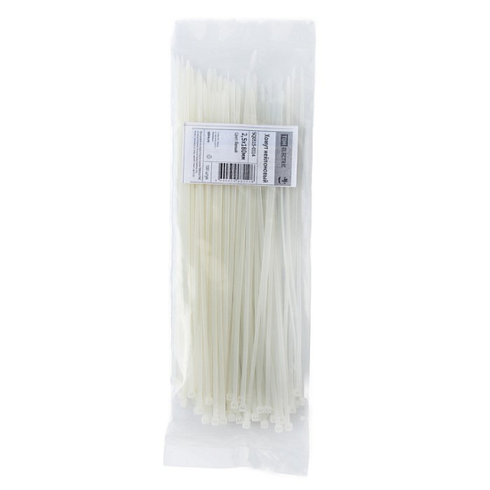 Хомут-стяжка TDM 2,5х180мм нейлон (белый) (100шт)