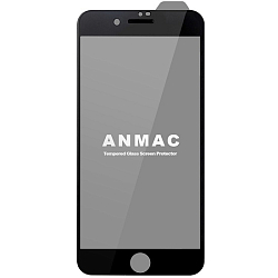 Противоударное стекло 3D ANMAC для iPhone 7/8 Plus черное, матовое с сеточкой
