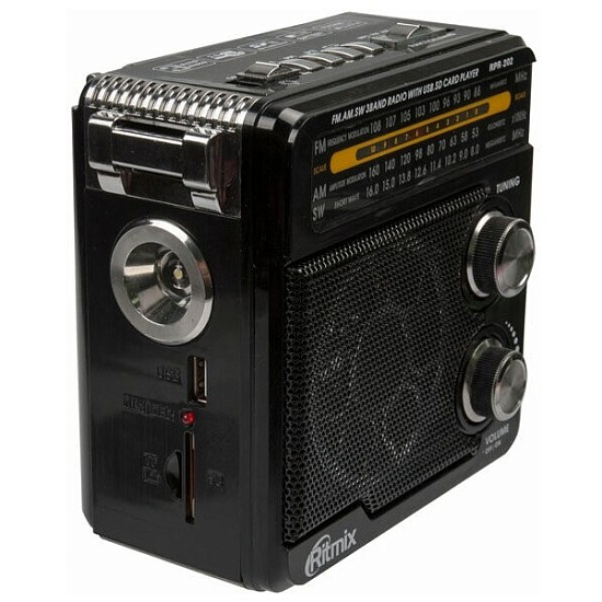 Радиоприёмник RITMIX RPR-202 черный