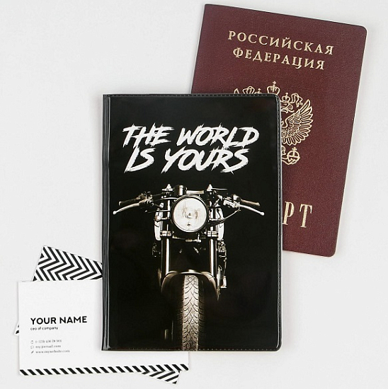 Обложка для паспорта The world is YOURS