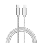 Кабель Type-C <--> Type-C  1.8м АТОМ серебряный