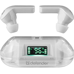 Наушники DEFENDER 916, Twins, Bluetooth, TWS, цвет: белый, (арт.63916)