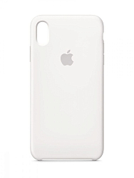 Задняя накладка Silicone CASE для iPhone XS Max белая (не оригинал)
