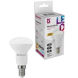 Лампа светодиодная DEFENDER R50 6W/830/E14 рефлектор, теплый белый