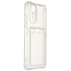 Задняя накладка ZIBELINO Silicone Card Holder для Xiaomi Redmi Note 7/7 Prо (прозрачный) защита камеры