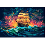 Алмаз мозаика Бущующие волны 30х40 см, без подр., с полн. заполн.(30цв) (Арт.НД-2691)