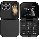 Телефон МИНИ i17 PRO mini раскладушка черный