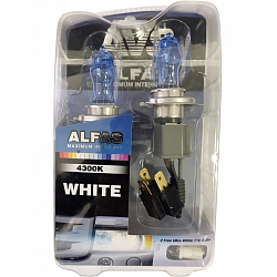 Лампа газонаполненная AVS AVS ALFAS Maximum Intensity 4300К H4 24V 75/85W, комплект 2+2 (W5W) шт.