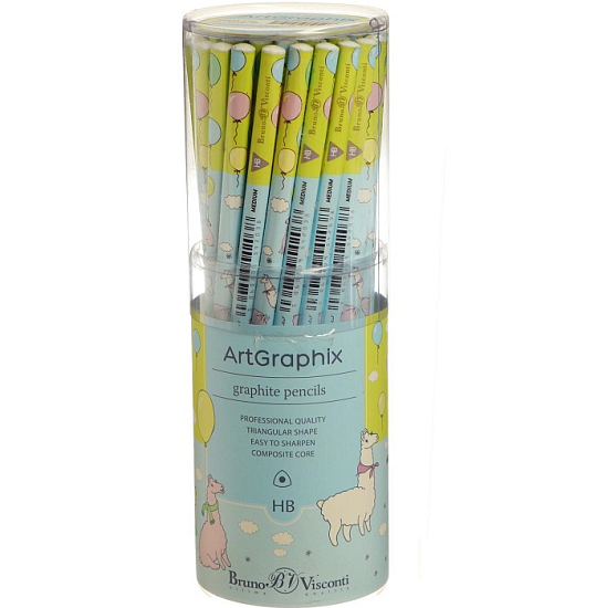 Карандаш чернографитный ArtGraphix Zefir "Ламы в облачках", НВ 6919891